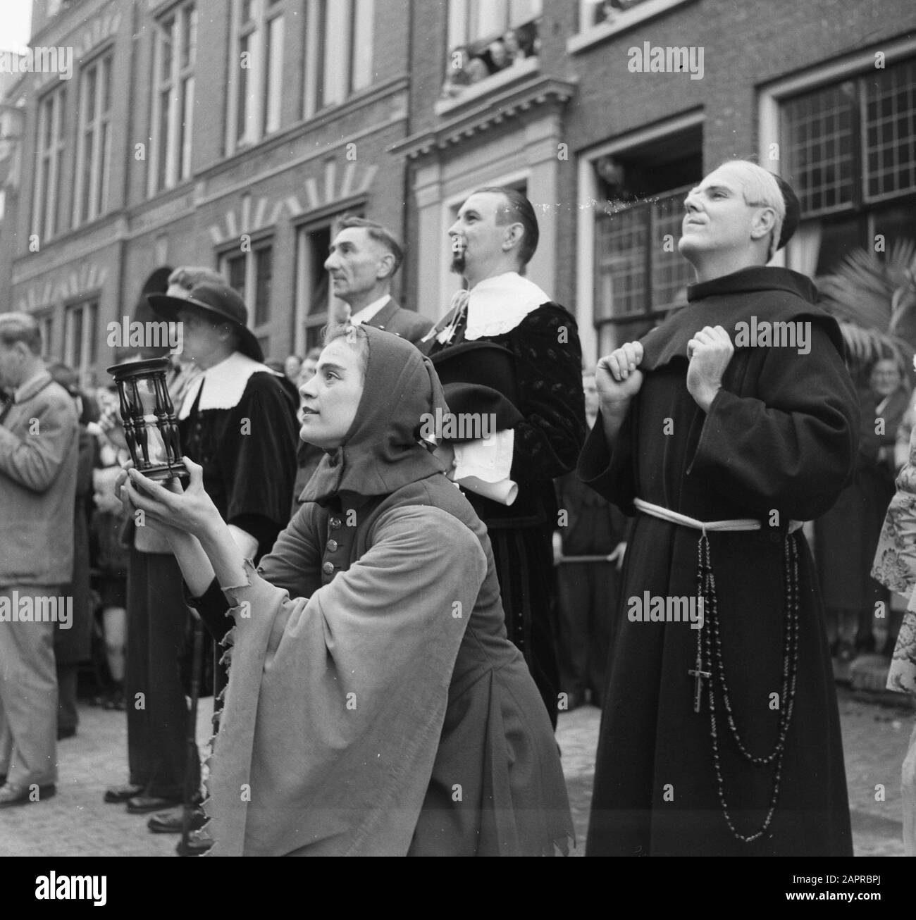 Königsbesuch Friesland Datum: 25. September 1950 Ort: Friesland-Schlüsselwörter: Königsbesuche Stockfoto