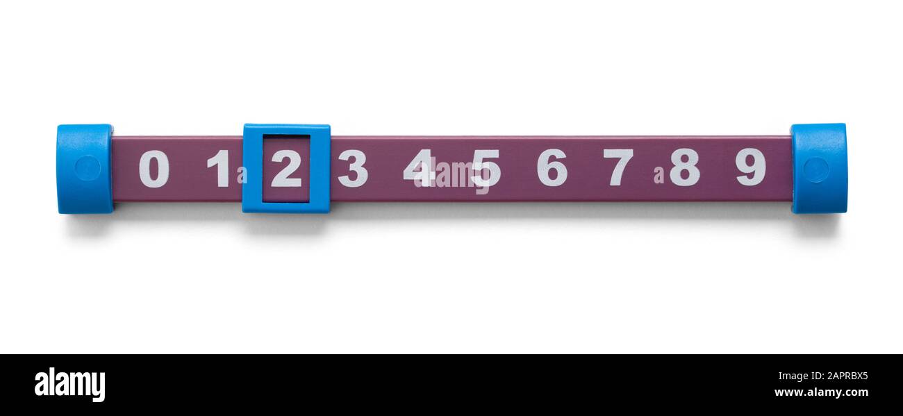 Foosball Table Soccer Score Bar Isoliert auf Weiß. Stockfoto