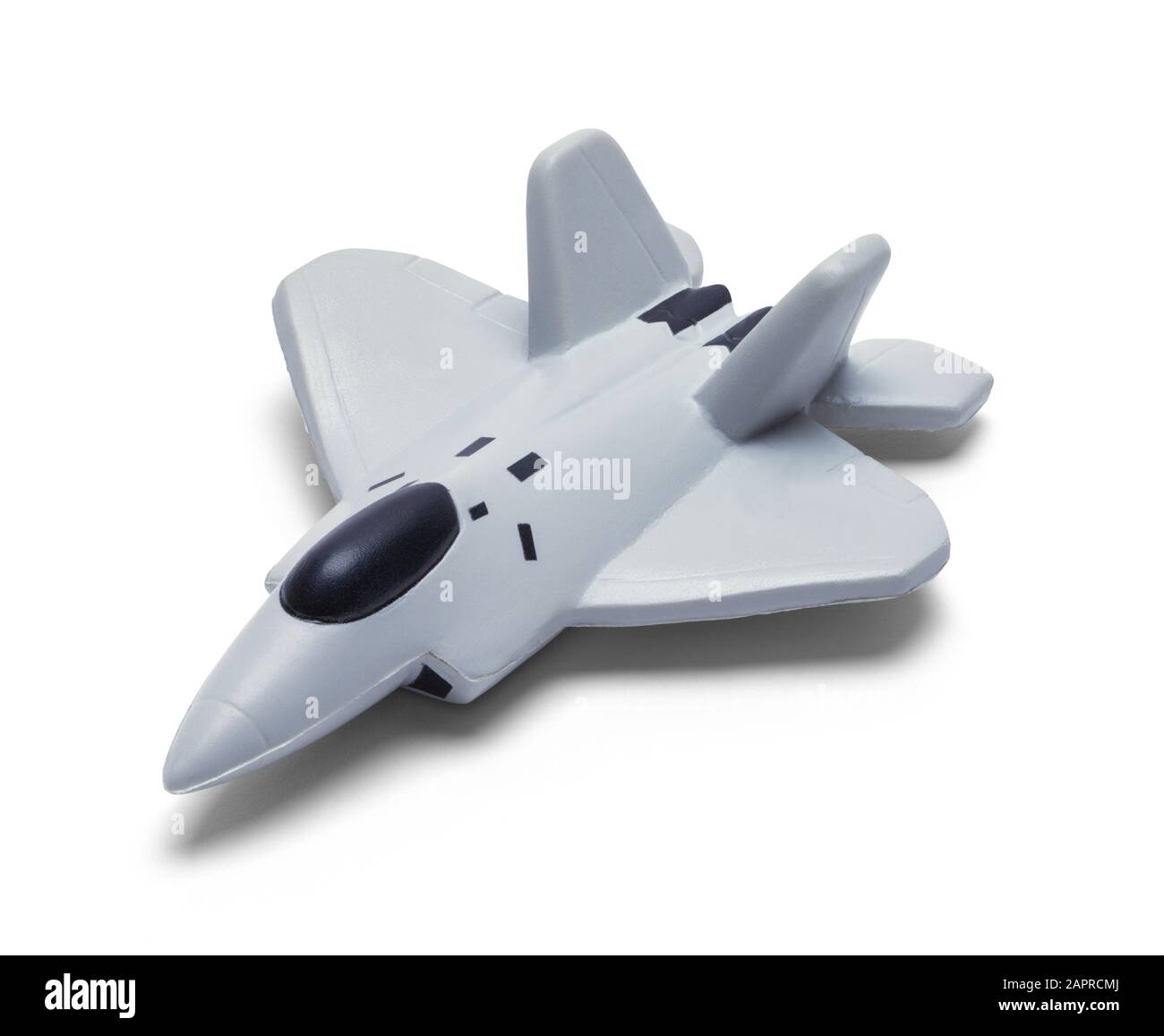 Toy Jet Fighter Isoliert auf weißem Hintergrund. Stockfoto