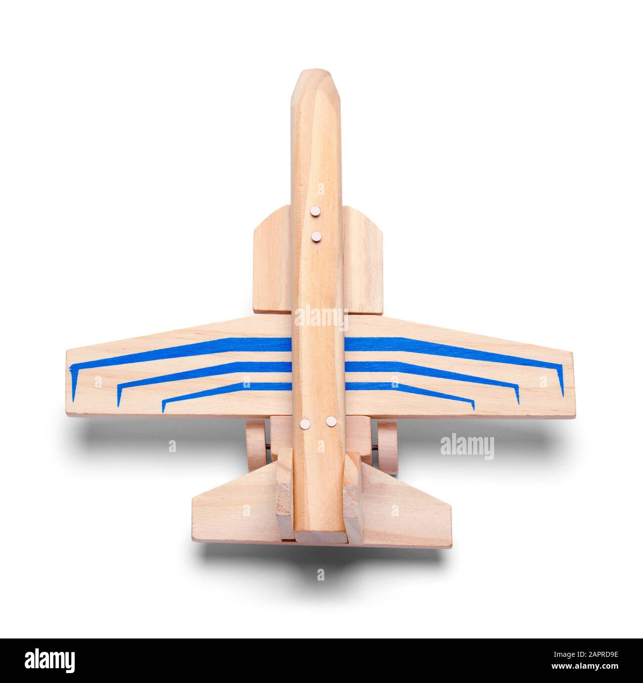 Wood Jet-Ebene Isoliert auf weißem Hintergrund. Stockfoto