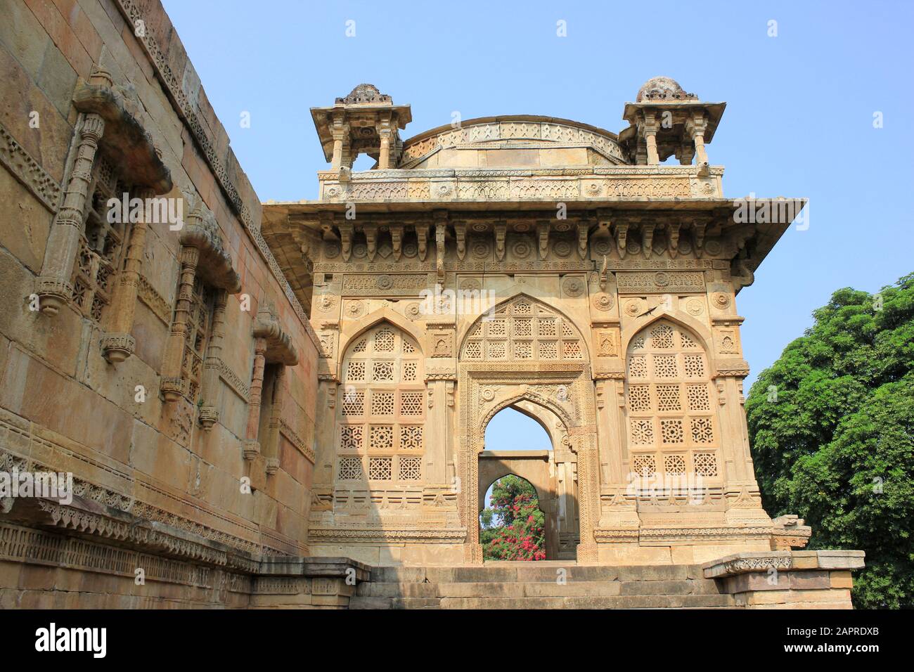 Champaner-Pavagadh Archäologischer Park, UNESCO-Weltkulturerbe, Panchmahal Distrikt in Gujarat, Indien. Stockfoto