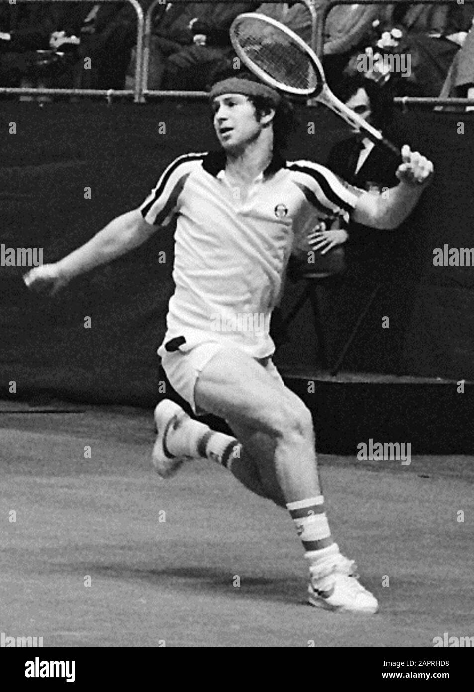 ' der amerikanische Tennisspieler John McEnroe beim ABN-Tennisturnier 1979 in Rotterdam; ' Stockfoto