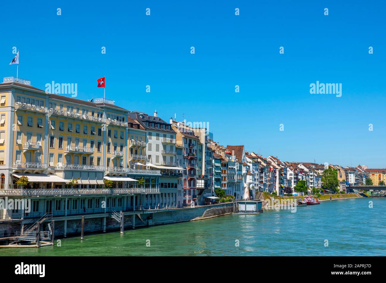 5 Sterne, Luxushotel am Rhein; Basel, Basel Stadt, Schweiz Stockfotografie  - Alamy