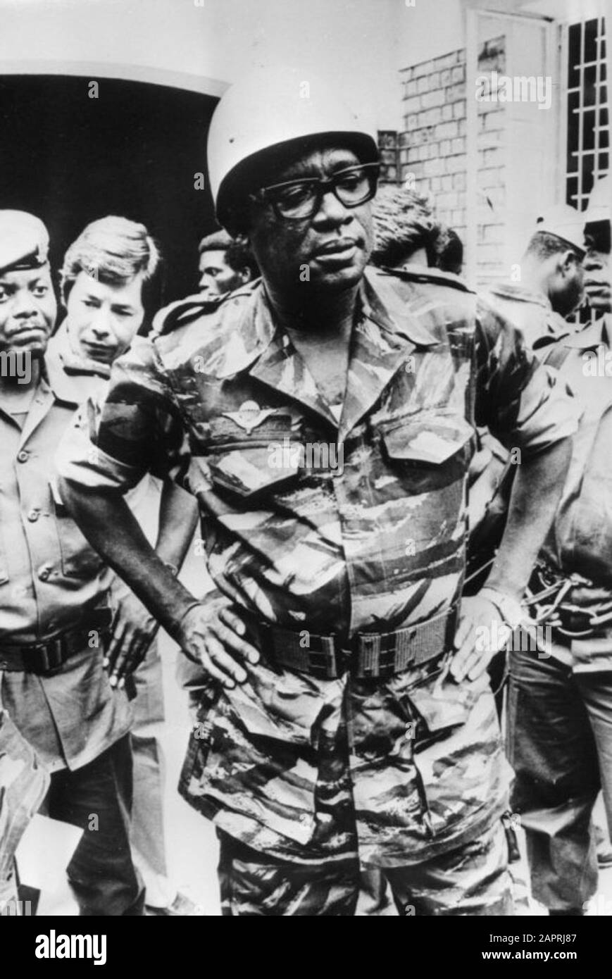 "Mobutu in Army fatigues, 1978;" Stockfoto