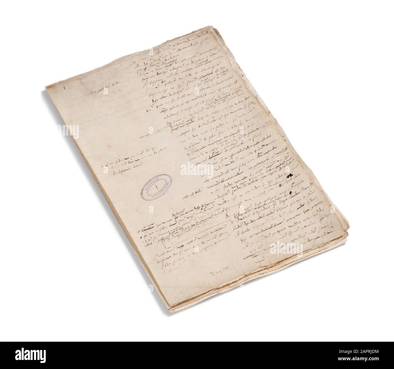 Plakkaat van Verlatinge Regeringsarchieven Gehünieerde Provinciën I, Inventarnummer 254G Stockfoto