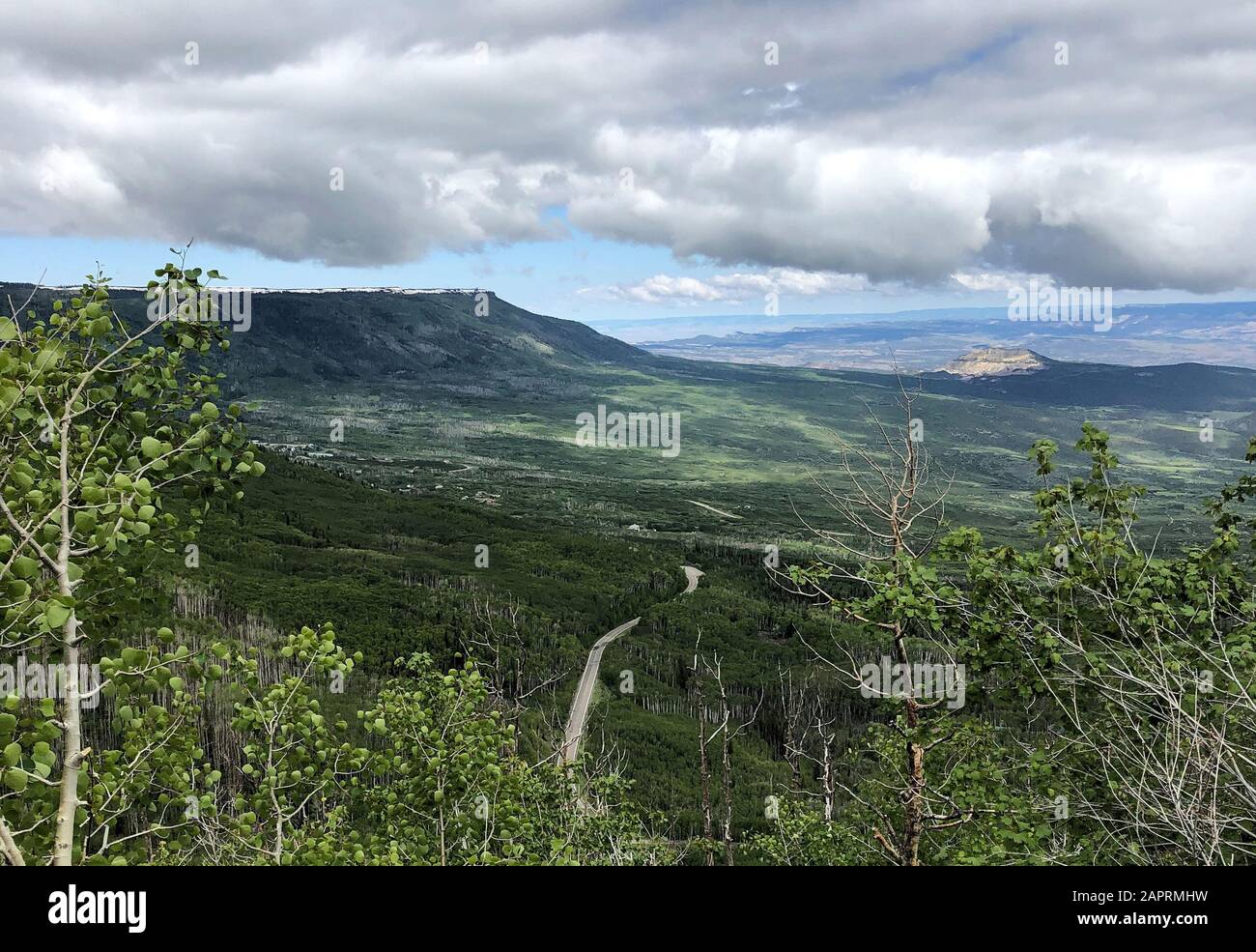 Blick auf die Grand Mesa in Colorado Stockfoto