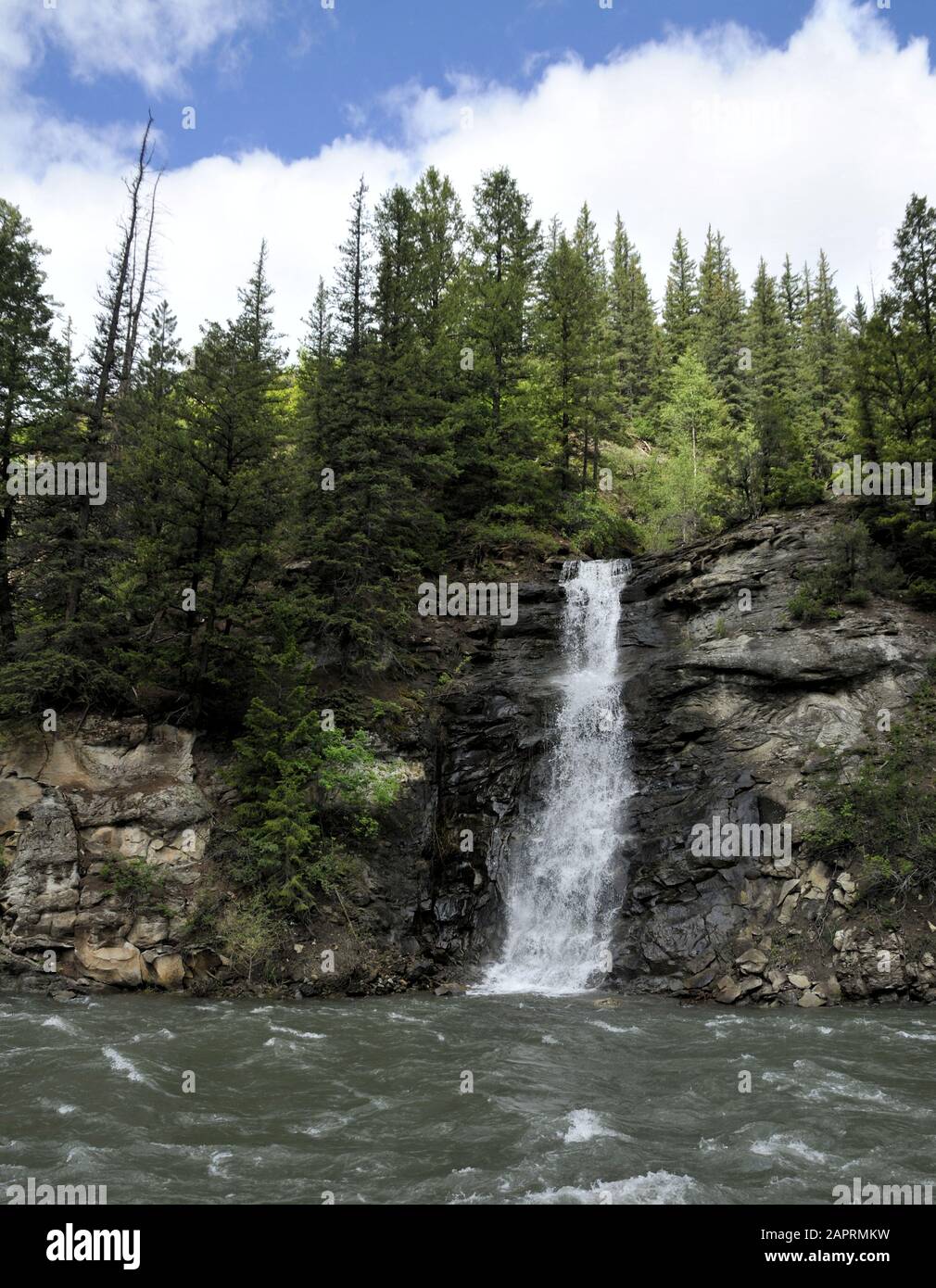 Fahren Sie entlang des Crystal River in Colorado Stockfoto