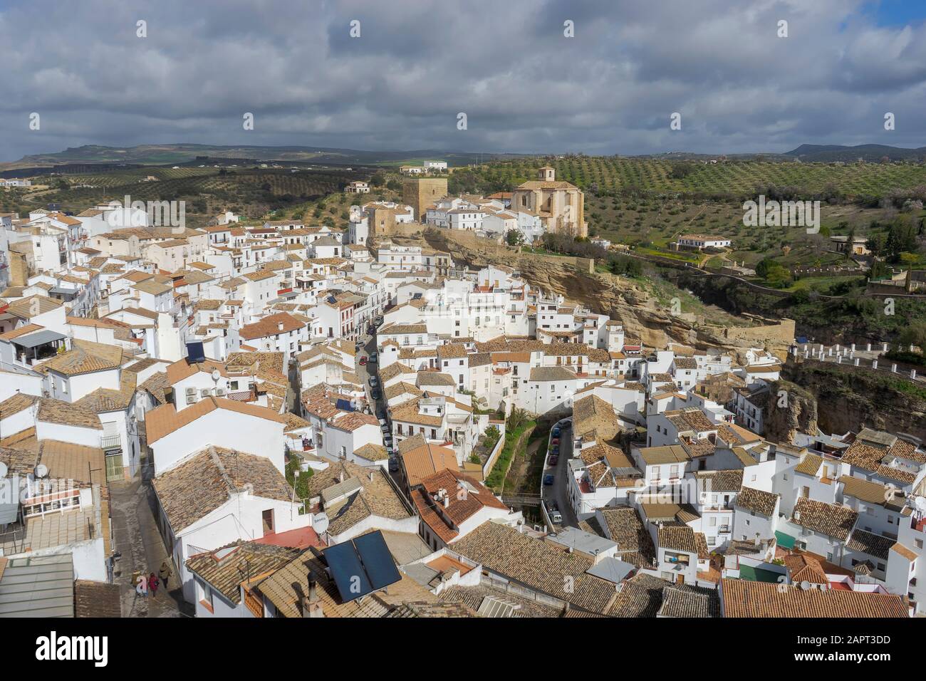 Dörfer in der Provinz Cadiz in Andalusien, Setenil de las Bodegas Stockfoto