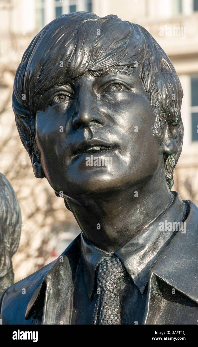 John Lennon-Statue in Liverpool Stockfoto