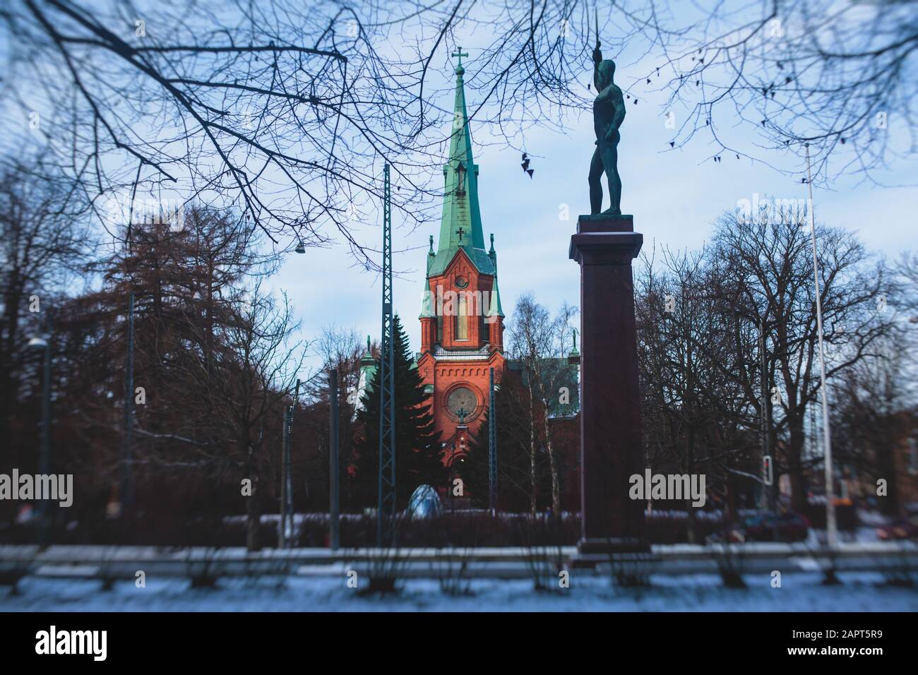 Winter Blick von Tampere, eine Stadt in Pirkanmaa, Südfinnland Stockfoto