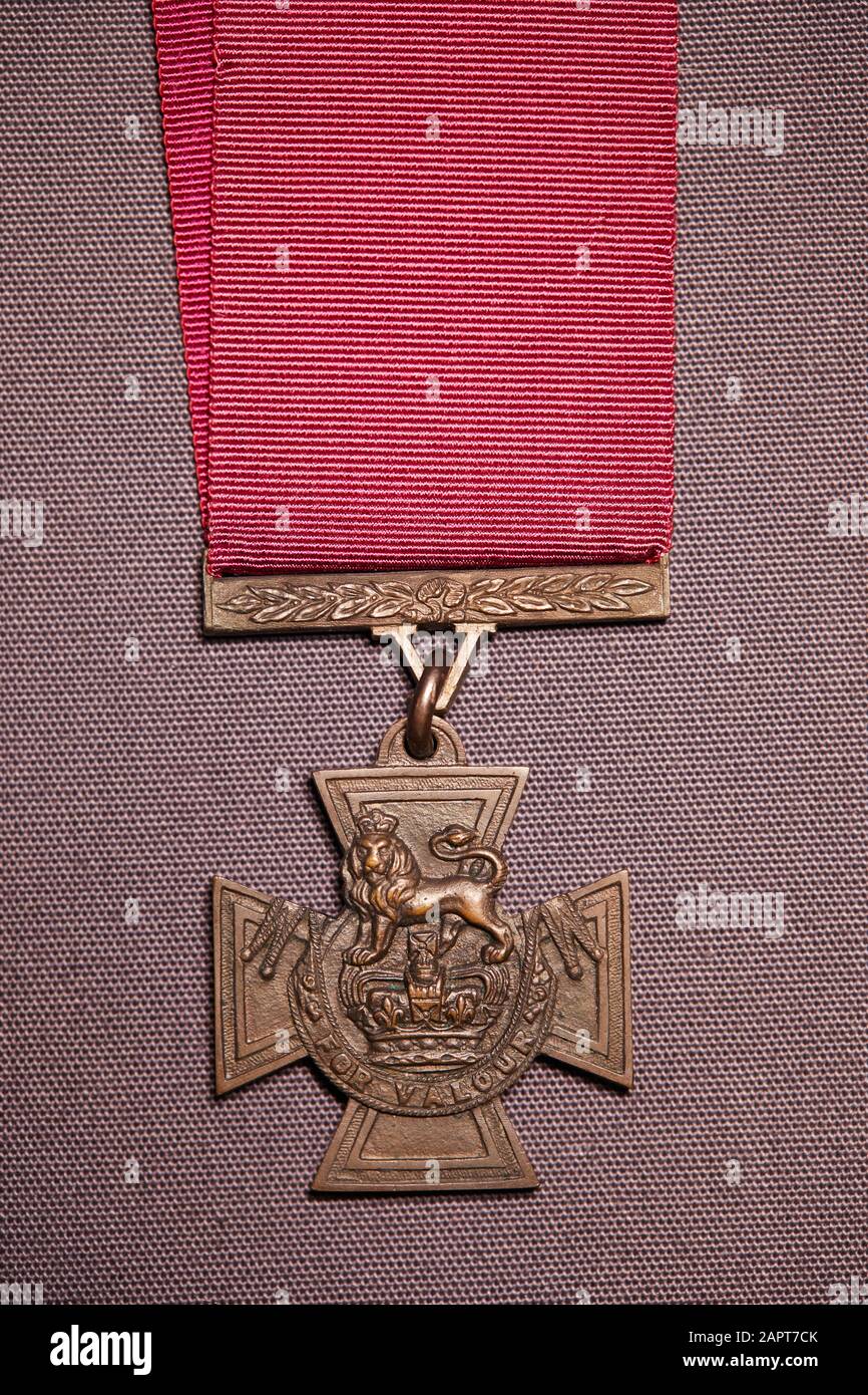 Guy Gibson VC Medal Wing Commander Guy Penrose Gibson, VC, DSO & Bar, DFC & Bar (12. August 1918 - 19. September 1944) Stockfoto