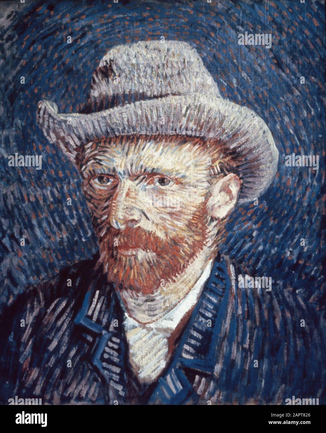 Reproduktionsfotografie Foto eines Selbstporträts von Vincent van Gogh Datum: Undatierte Schlüsselwörter: Porträts, Gemälde Personenname: Gogh, Vincent van Stockfoto