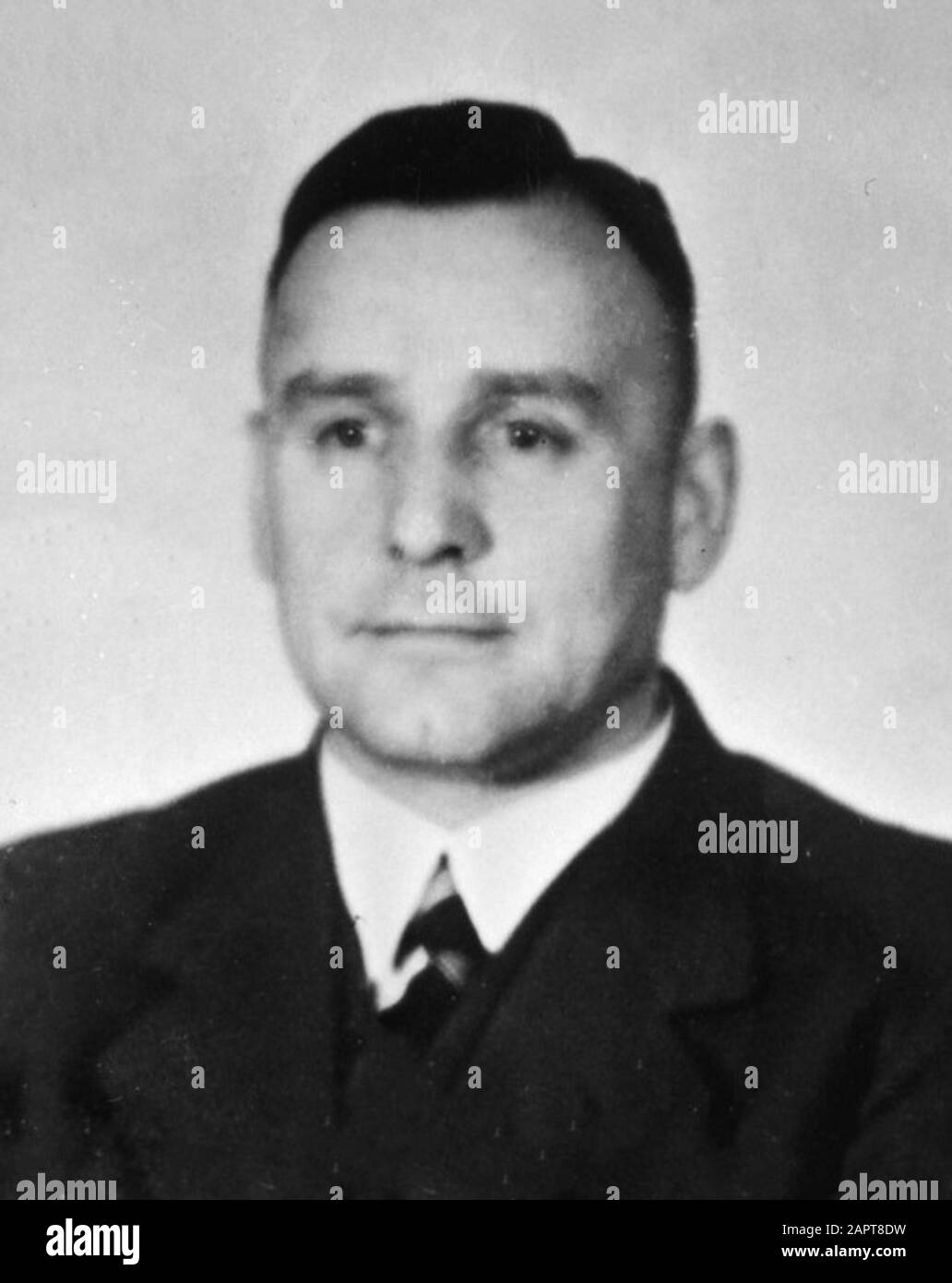 Franz Fischer (1901-1989), deutscher Kriegsverbrecher, SS-Sturmbannführer und judenjäger in den Niederlanden während des zweiten Weltkriegs; Stockfoto