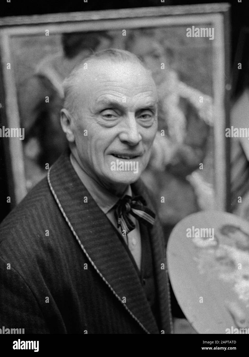 Gerard B. H. Westermann, berühmter Maler hofft, 85 Jahre alt zu sein, Gerard Westermann in seinem Atelier.; Stockfoto