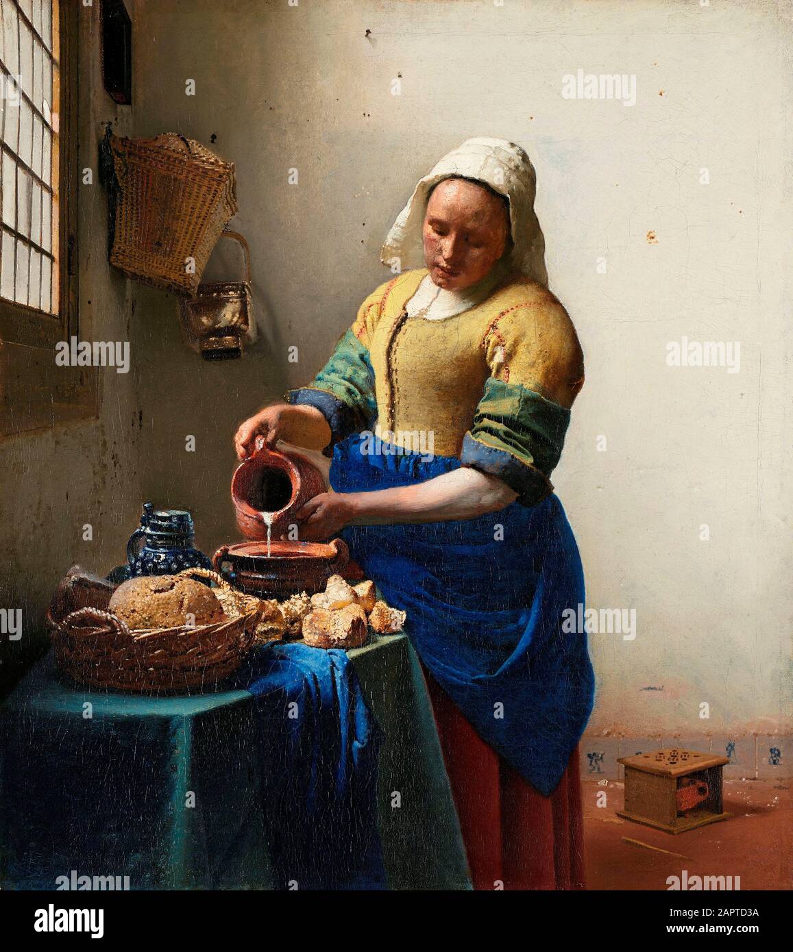 Die Milchmädchen, Johannes Vermeer, c 1660 Stockfoto