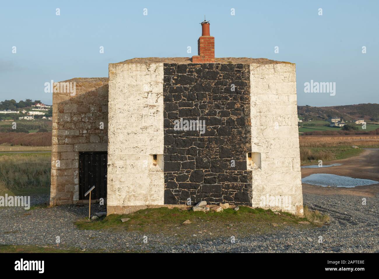 Square Fort, La Tour Carree, North Battery, St Ouens Bay, Jersey, Channel Islands, Built 278, Foto aufgenommen im Januar 2020 Stockfoto