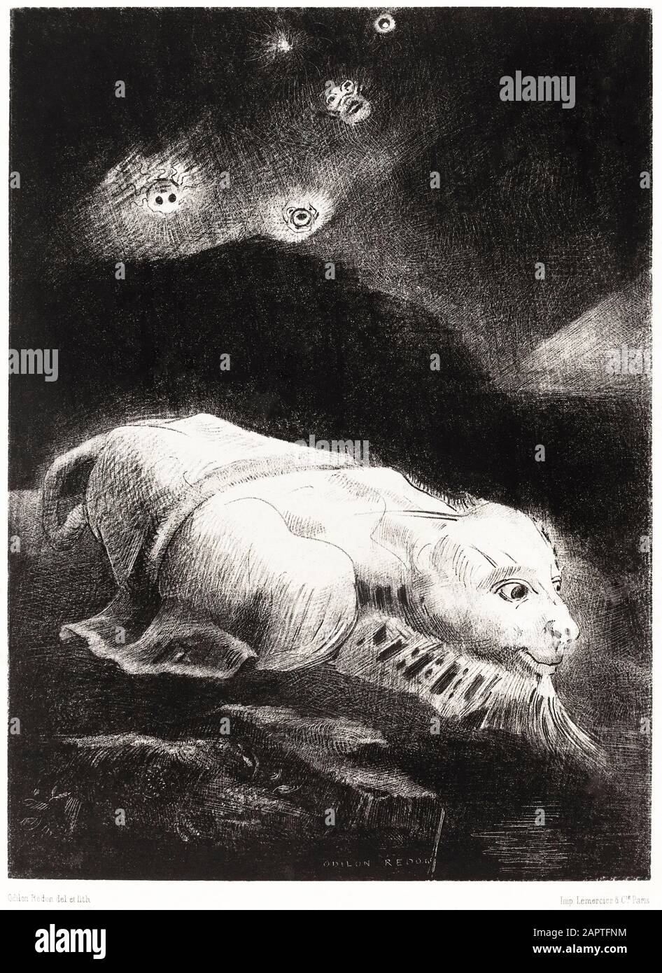 Odilon Redon Vintage Art Stockfoto