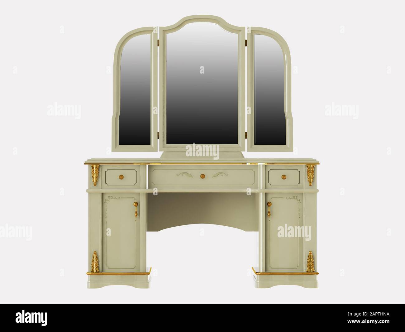 Woman Dressing Table Illustration Stockfotos Woman Dressing