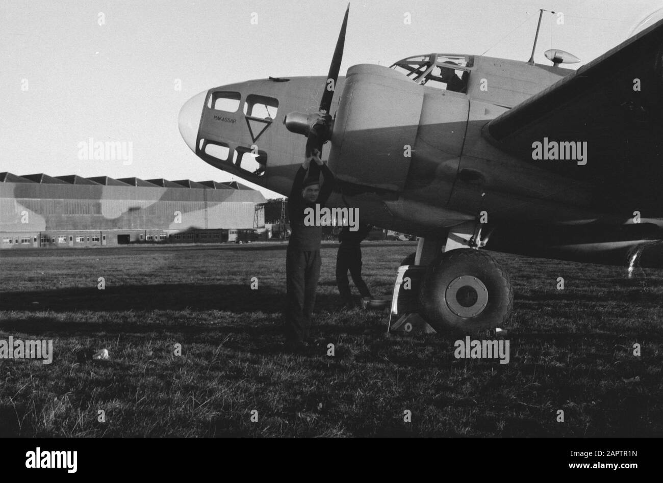 Hudson Mk III Serienr. V9036 Makassar, von 320 (niederländischen) Squadron RAF Coastal Command. Bezahlt mit Geld aus Sammlungen in Niederländisch-Ostindien Datum: 1941 Ort: Großbritannien, Schottland Schlüsselwörter: Bomber, Luftwaffe, Marine, Weltkrieg, Flugzeug Personenname: Hudson, Makassar Institutionenname: RAF Stockfoto