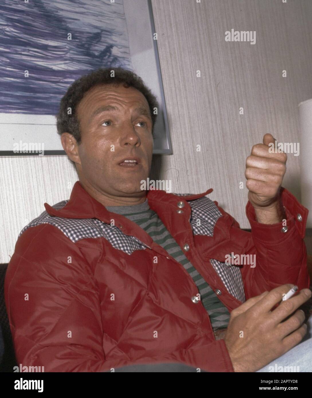 Der Filmschauspieler James Caan in den Niederlanden für Aufnahmen des Films Een Brug te ver' (EINE Brücke zu Weit); Stockfoto