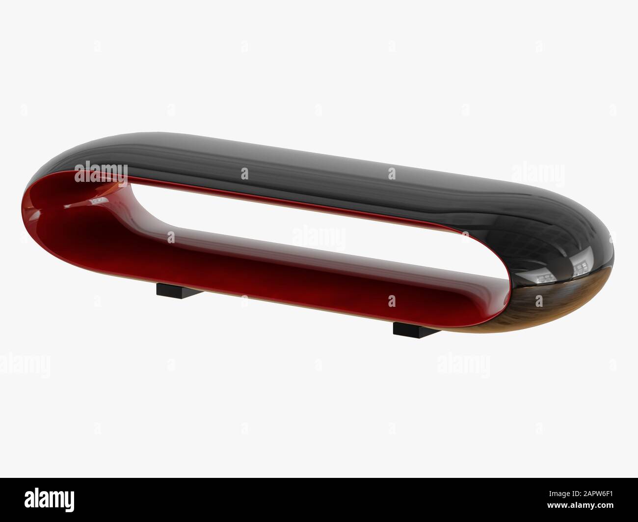 Moderne Bank mit weißem Hintergrund, 3D-Rendering Stockfoto