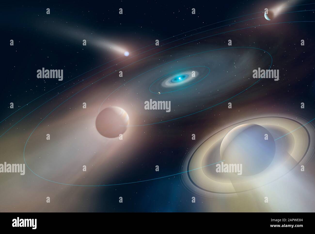 Stromlaufplan Des Sonnensystems Stockfoto