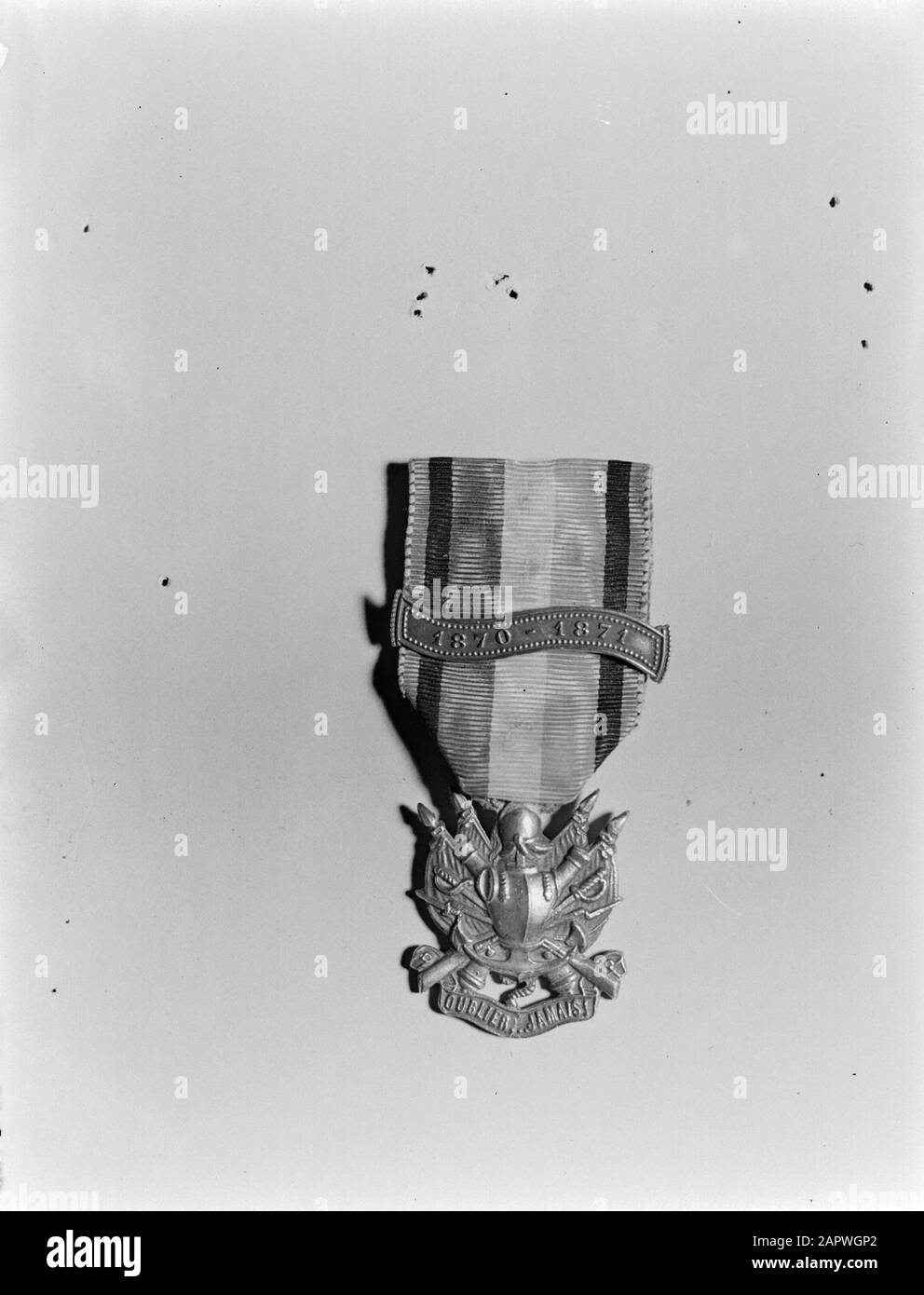 Medaille für französische Veteranen, die am deutsch-französischen Krieg 1870-1871 teilnahmen Datum: Undatierter Ort: Frankreich, Polen Schlüsselwörter: Medaillen, Militär, Kriege Stockfoto