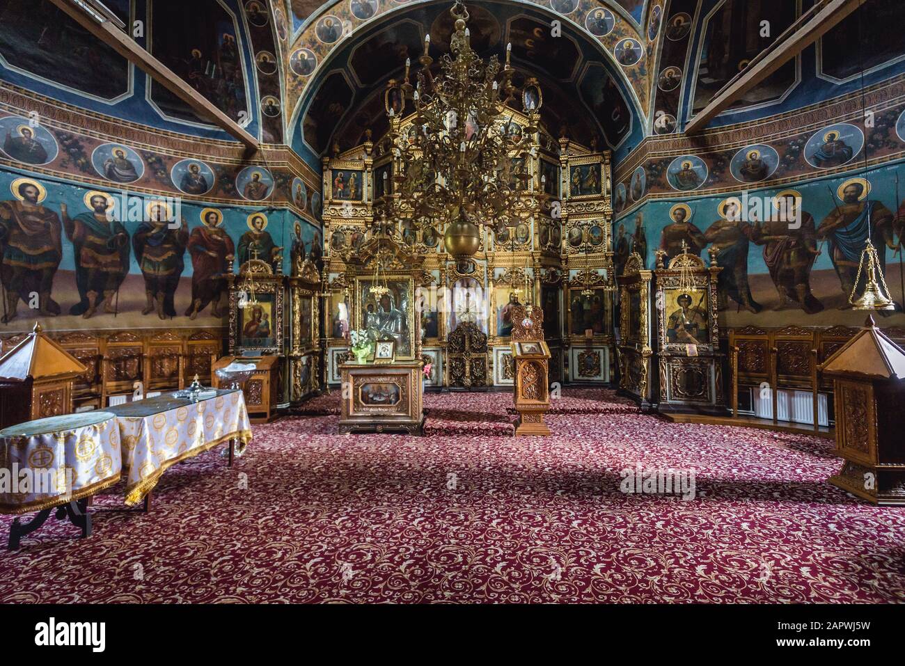 Kirche des Klosters Ciolanu der östlichen orthodoxen Mönch, zwischen Tisau und Magura Gemeinden im Kreis Buzau, Rumänien Stockfoto