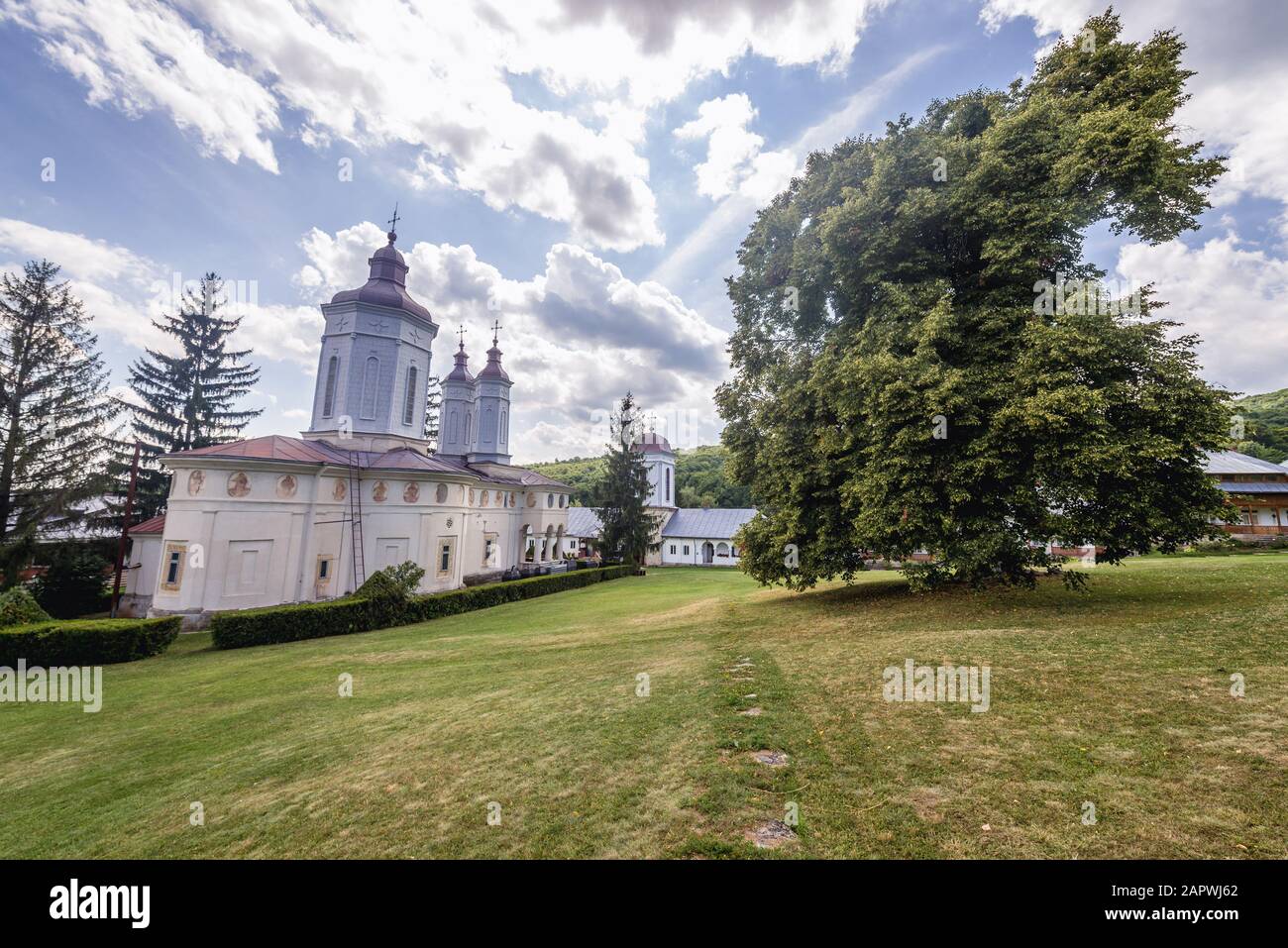 Kirche im Kloster Ciolanu der östlichen orthodoxen Mönch, zwischen Tisau und Magura Gemeinden im Kreis Buzau, Rumänien Stockfoto