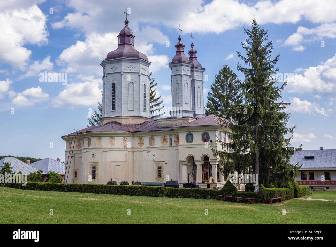 Kirche im Kloster Ciolanu der östlichen orthodoxen Mönch, zwischen Tisau und Magura Gemeinden im Kreis Buzau, Rumänien Stockfoto