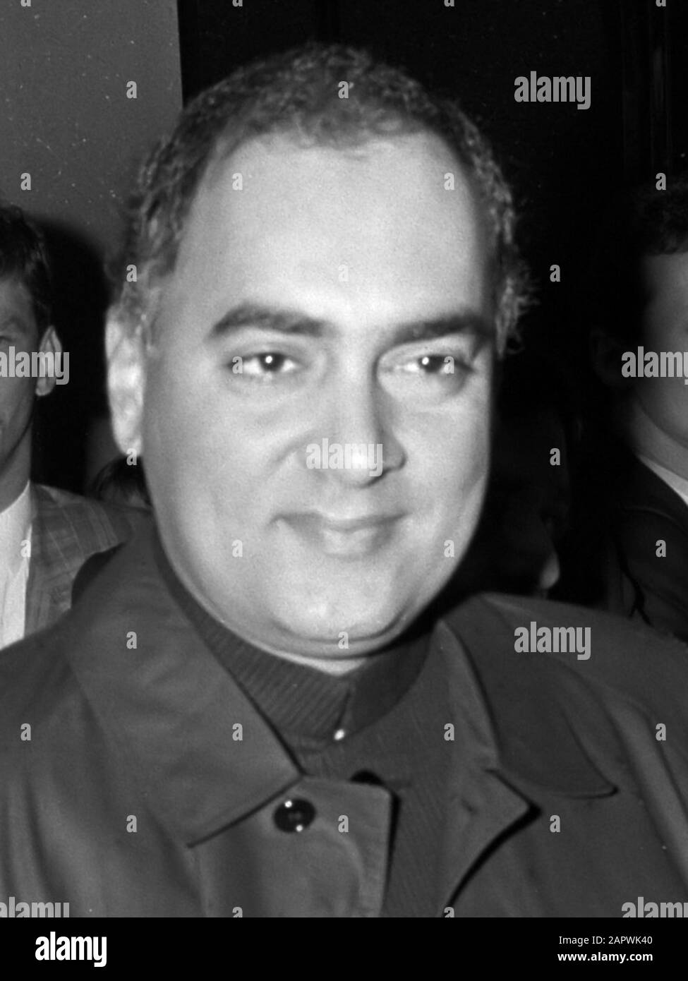 Lubbers en Premier Gandhi op Schiphol 21. Oktober 1987 Stockfoto