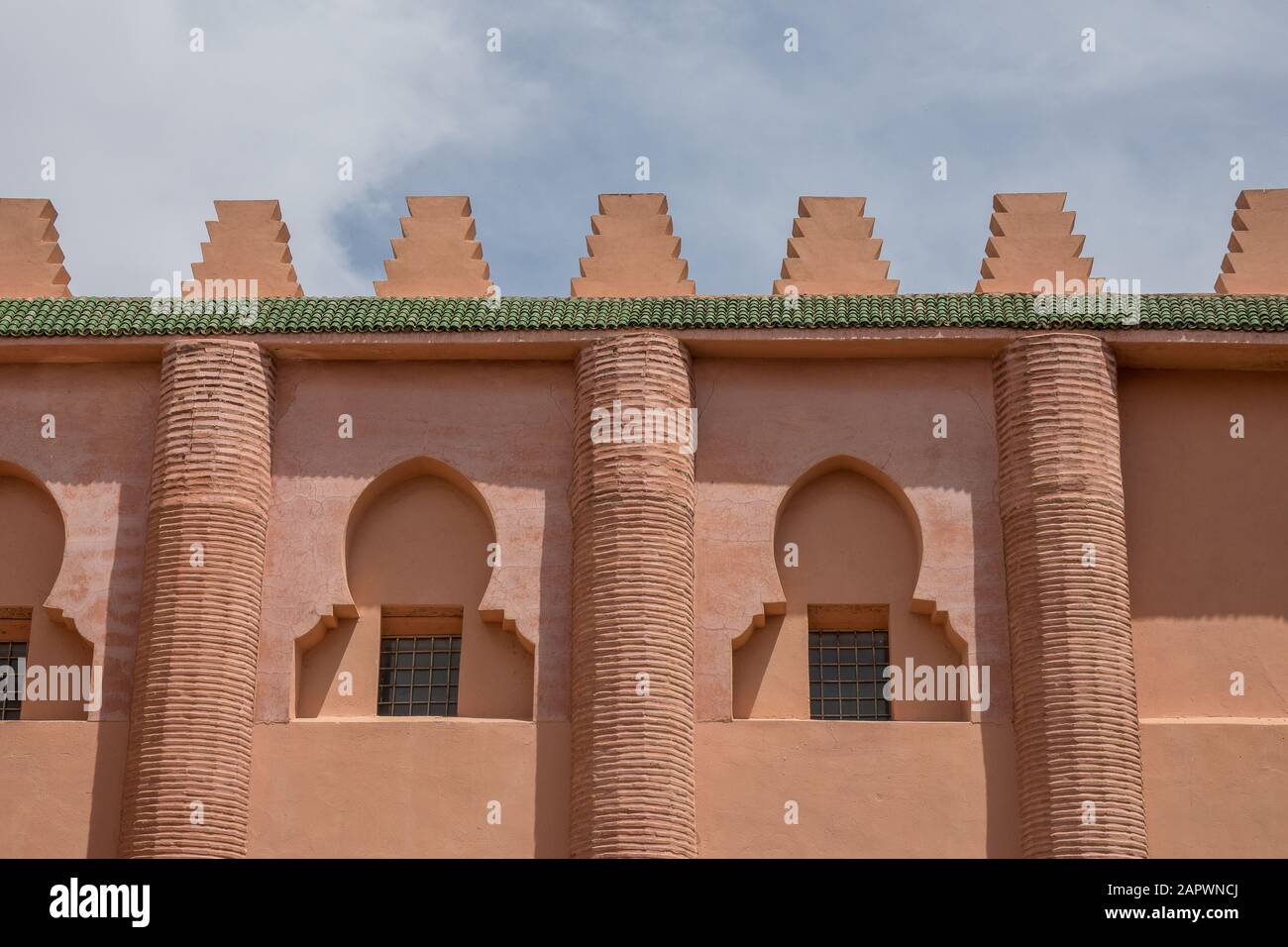 Nahaufnahme des Museums von Marrakesch in Marokko während Tagsüber Stockfoto