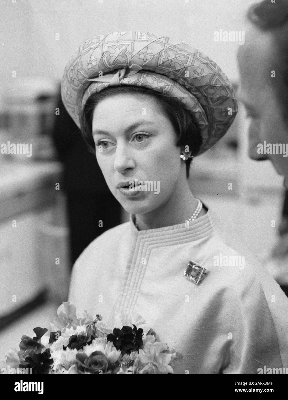 Prinzessin Margaret und Lord Snowdon auf der Ausstellung Museumplein, Prinzessin Margaret (Kopf); Stockfoto