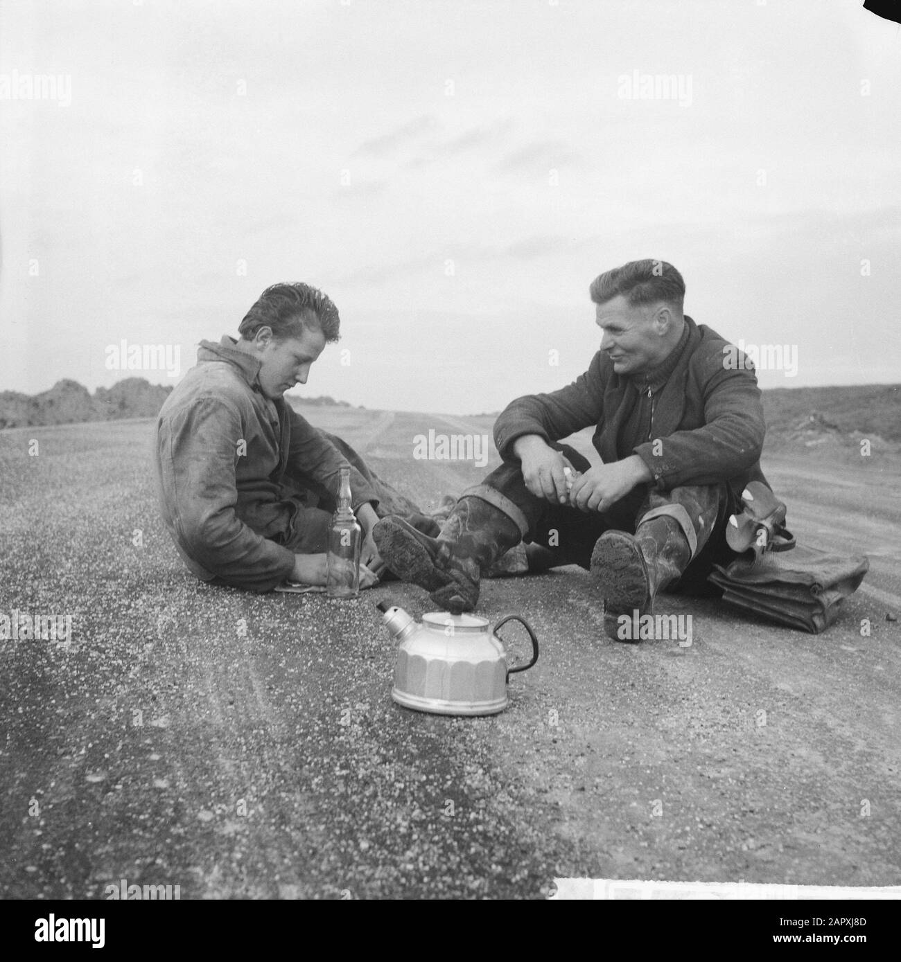 Straßenheizung gegen Frost am Aquädukt Datum: 3. November 1960 Schlagwörter: Aquädukte Stockfoto