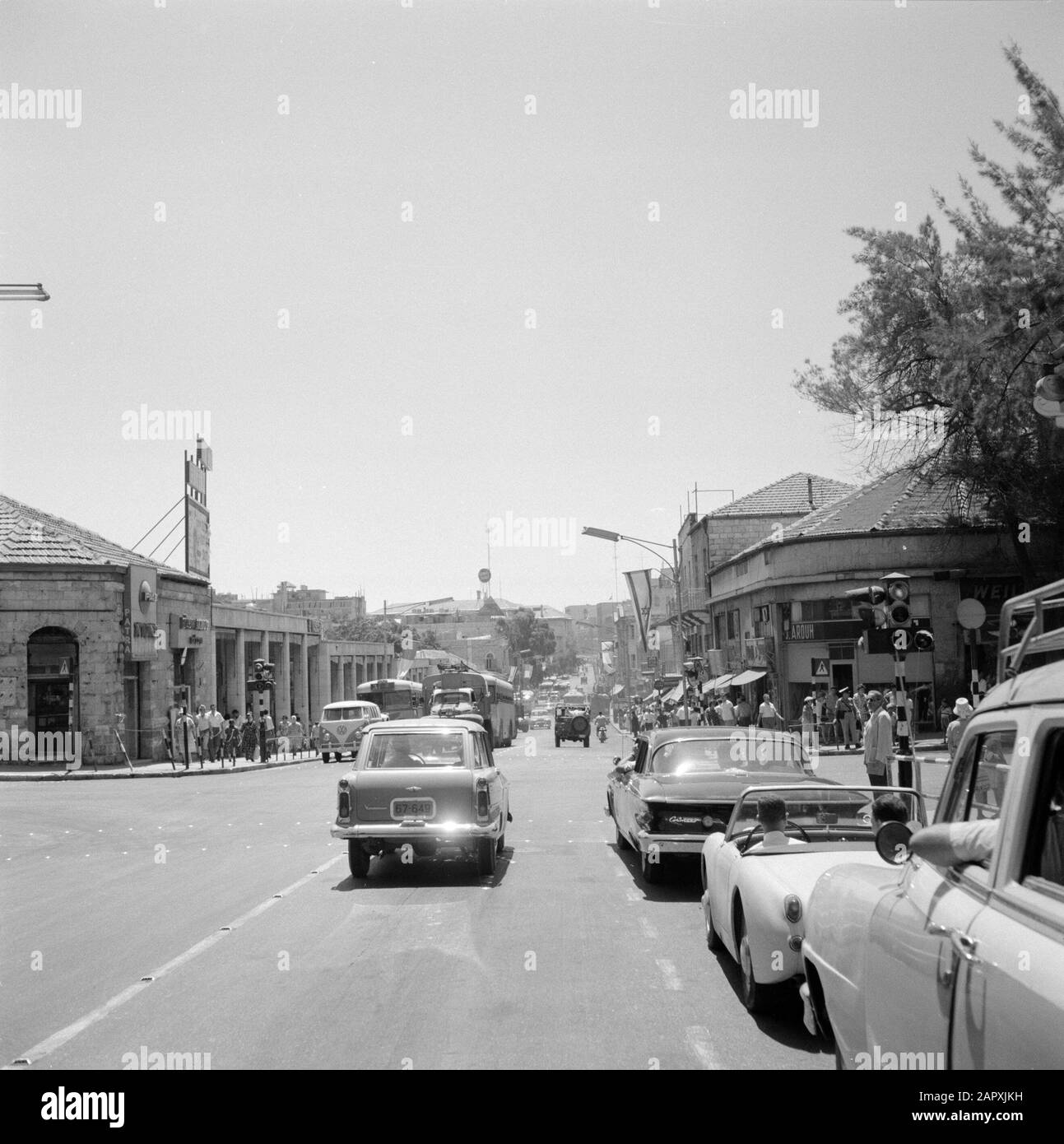 Israel 1964-1965: Jerusalem (Jerusalem), Straßenplastiken, Fotosammlung der Umfrage; Stockfoto