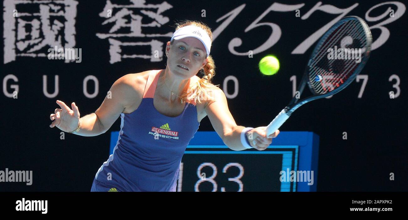 Melbourne, Australien. Januar 2020. D4 Angelique Kerber (GER) im dritten Spiel Foto Anne Parker International Sports Fotos Ltd/Alamy Live News Stockfoto