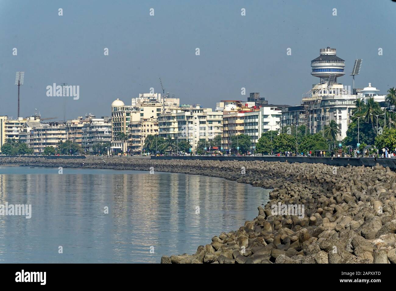 Meer am Nariman Point Stockfoto