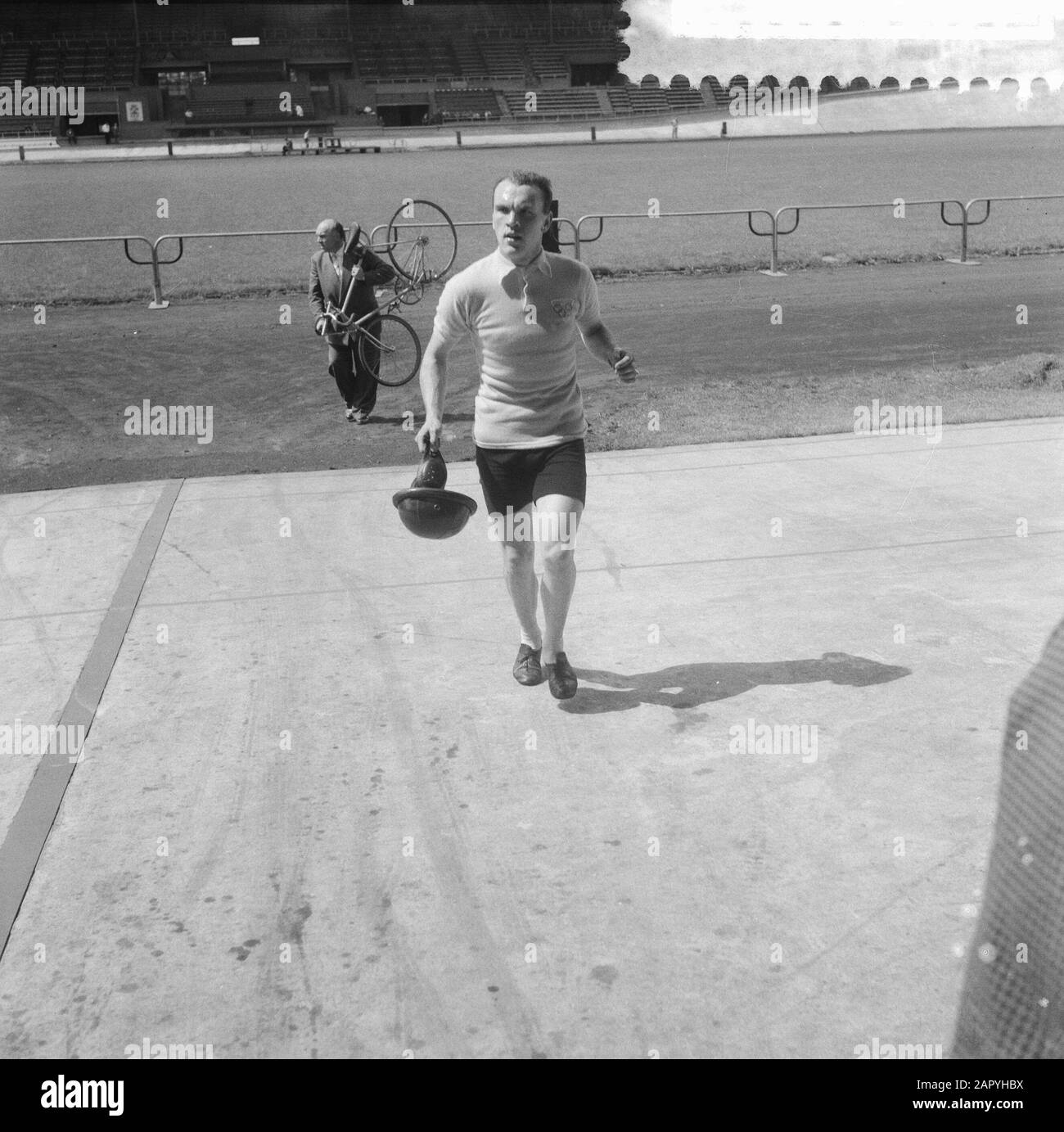 Vorbereitungen für die Rad-Weltmeisterschaft Van der Lans Datum: 6. August 1959 Stockfoto
