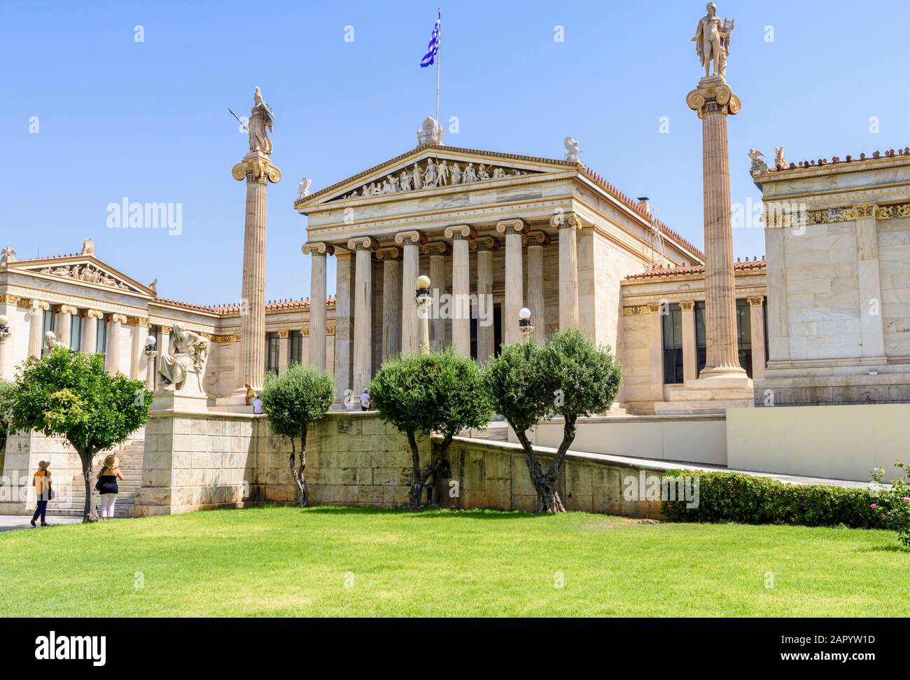 Die Akademie von Athen Teil der neoklassischen Trilogie von Athen, Griechenland Stockfoto