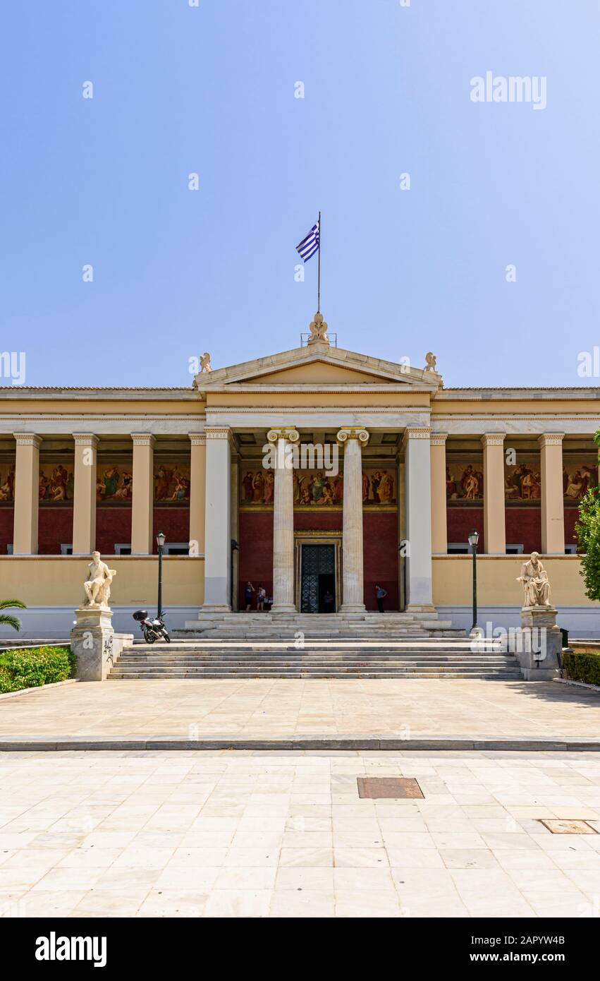 Nationale und Kapodistrian Universität von Athen, Griechenland Stockfoto