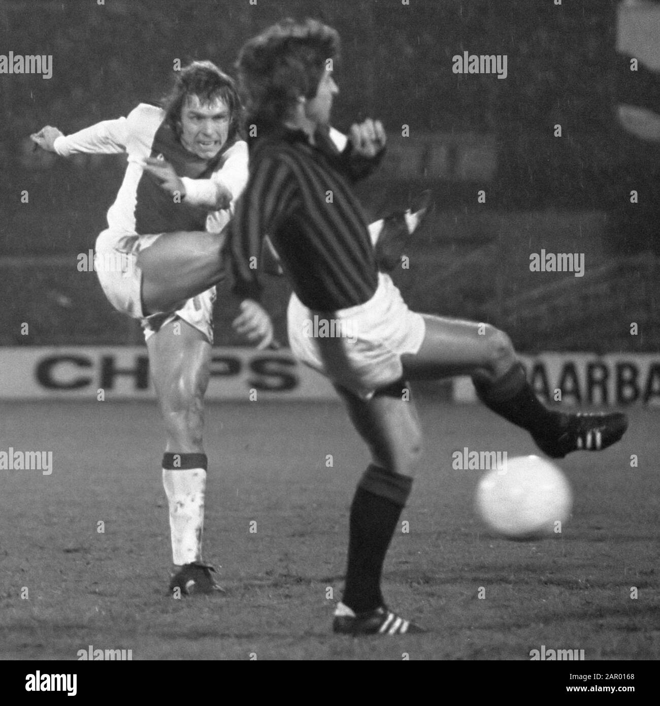 AJAX tegen AC Milaan in het kader van de Super Europa Cup: 6-0 16 januari 1974; ' Stockfoto