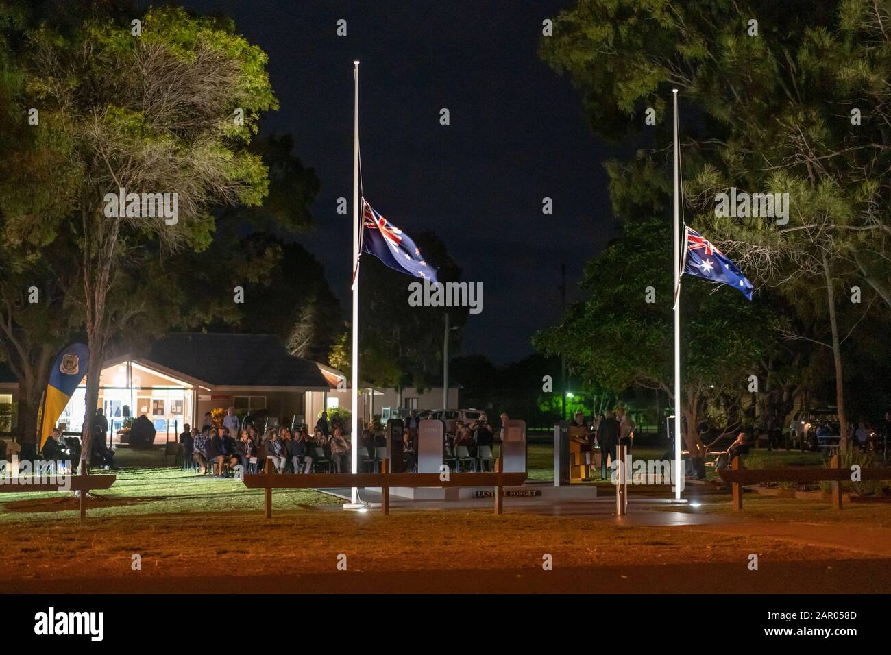 Anzac Day Dawn Service, Woodgate Beach Queensland Stockfoto