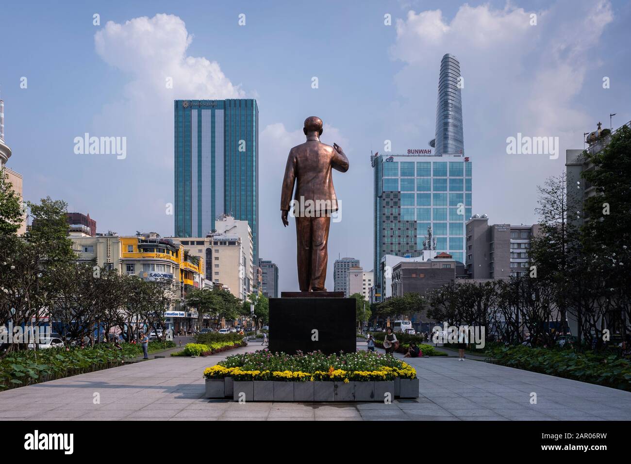 Ho-Chi-Minh-Blick auf die moderne Ho-Chi-Minh-Stadt, Vietnam Stockfoto
