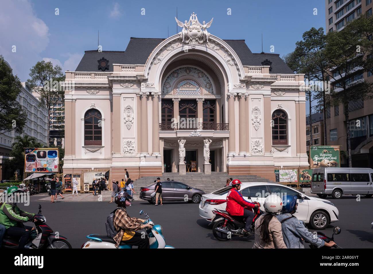 Das Städtische Theater von Ho-Chi-Minh-Stadt, auch Saigon Municipal Opera House genannt, ist ein Opernhaus in Ho-Chi-Minh-Stadt in Vietnam Stockfoto