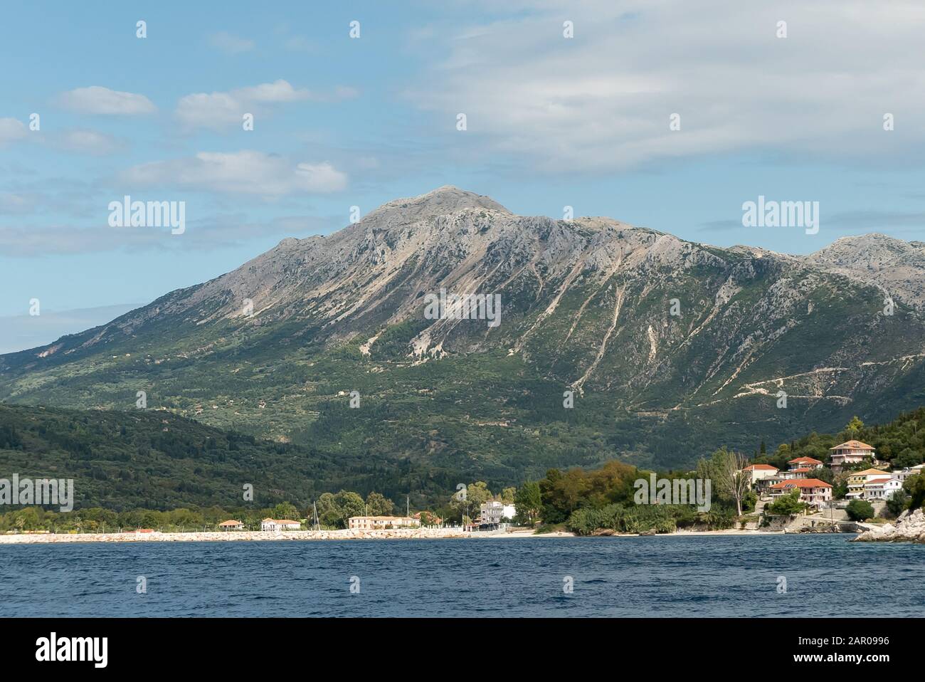 Lefkas in Griechenland: Die hübsche Stadt und Hafen von Vasiliki Stockfoto