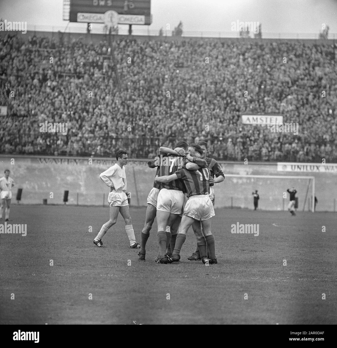DWS vs. Go-Ahead 2-1.Playmoment Datum: 19. Mai 1963 Schlagwörter: Spielmomente, Sport, Fußball-Personenname: Go-Ahead Stockfoto