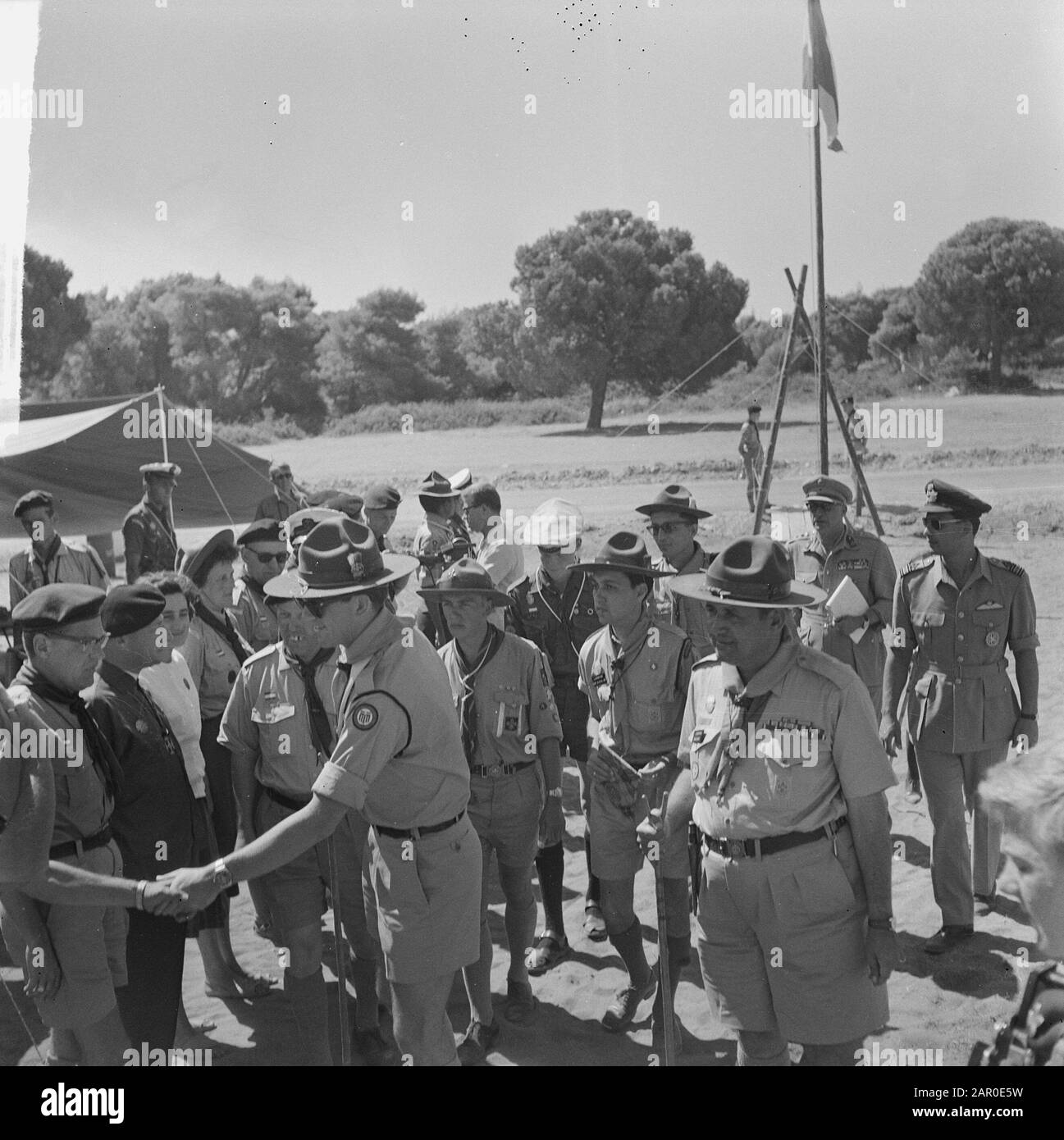 Jamboree 1963 beim Marathon Griechenland. Alles in der Stadt Delphi Datum: 12. August 1963 Ort: Griechenland Name Der Institution: Jamboree Stockfoto