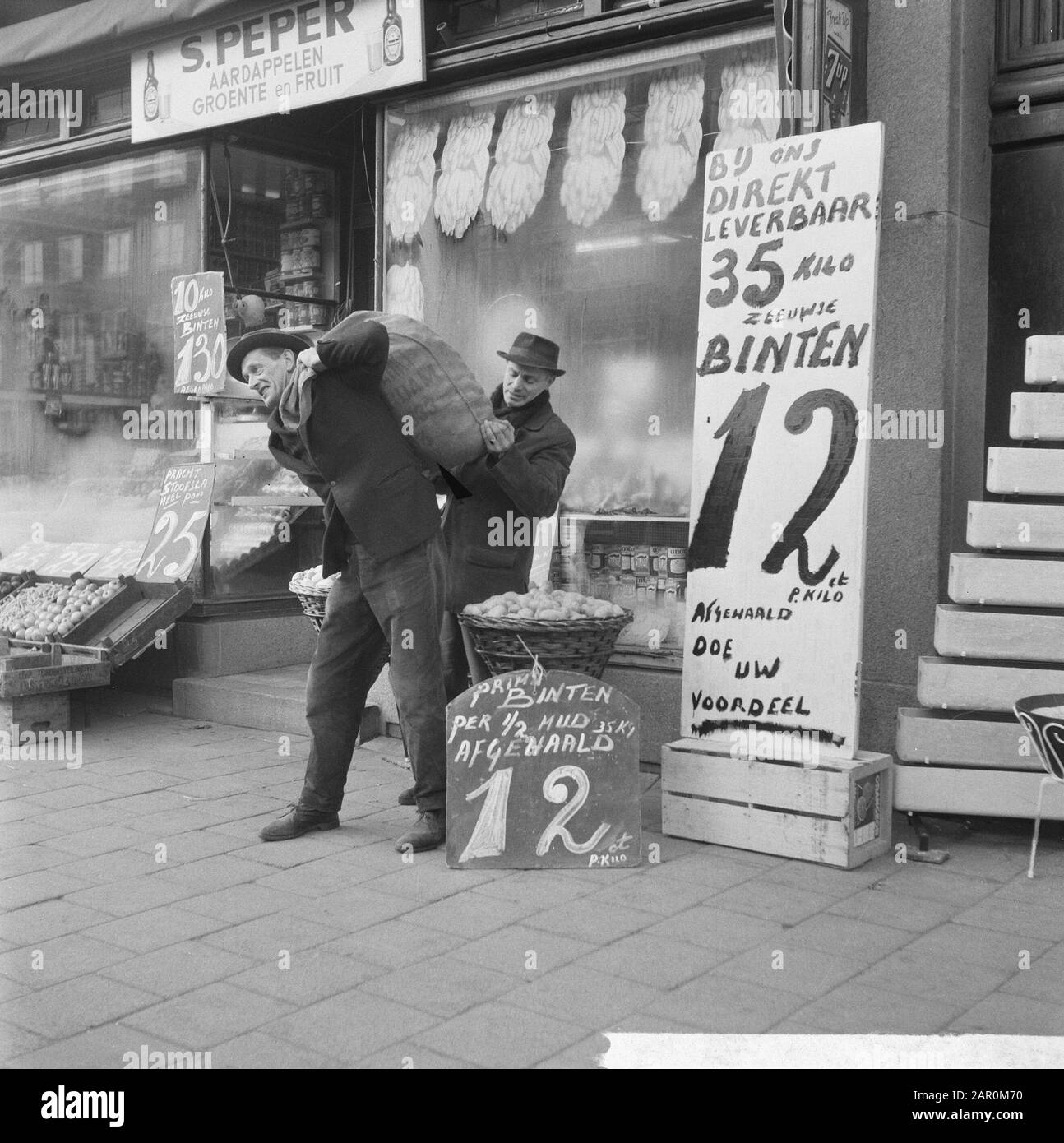 Zeeland bintjes, Rabattangebot Datum: 7. März 1964 Schlüsselwörter: Angebote Stockfoto