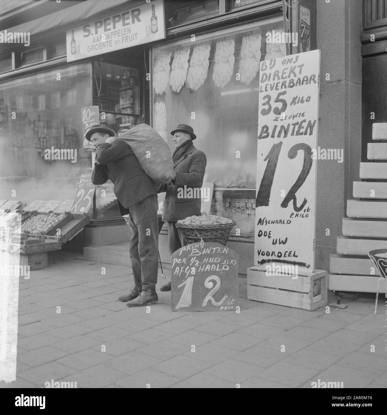 Zeeland bintjes, Rabattangebot Datum: 7. März 1964 Schlüsselwörter: Angebote Stockfoto