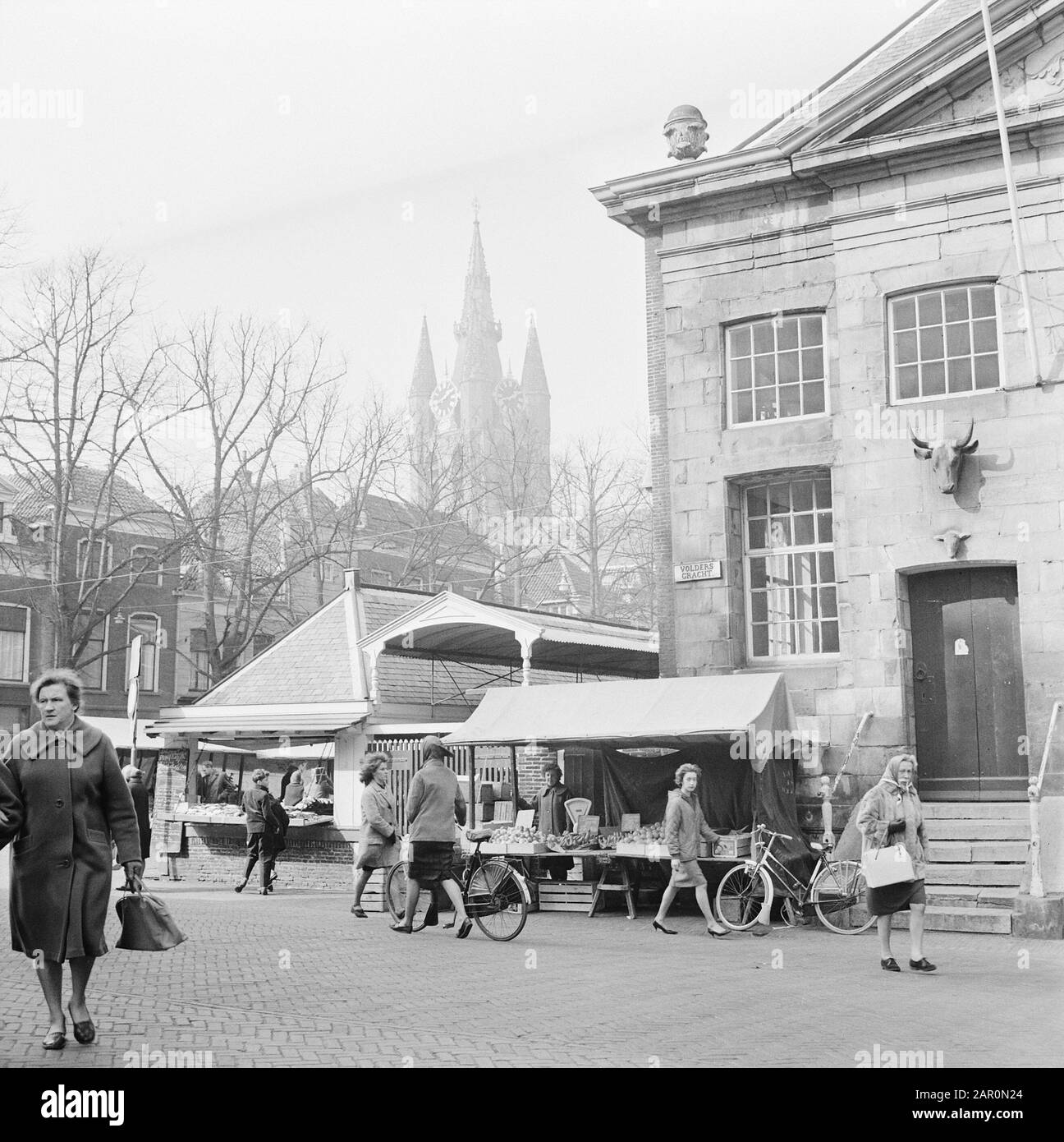 Stadtbilder von Delft, Berichtsdatum: 12. März 1964 Ort: Delft, Zuid-Holland Schlüsselwörter: Stadtansichten Stockfoto